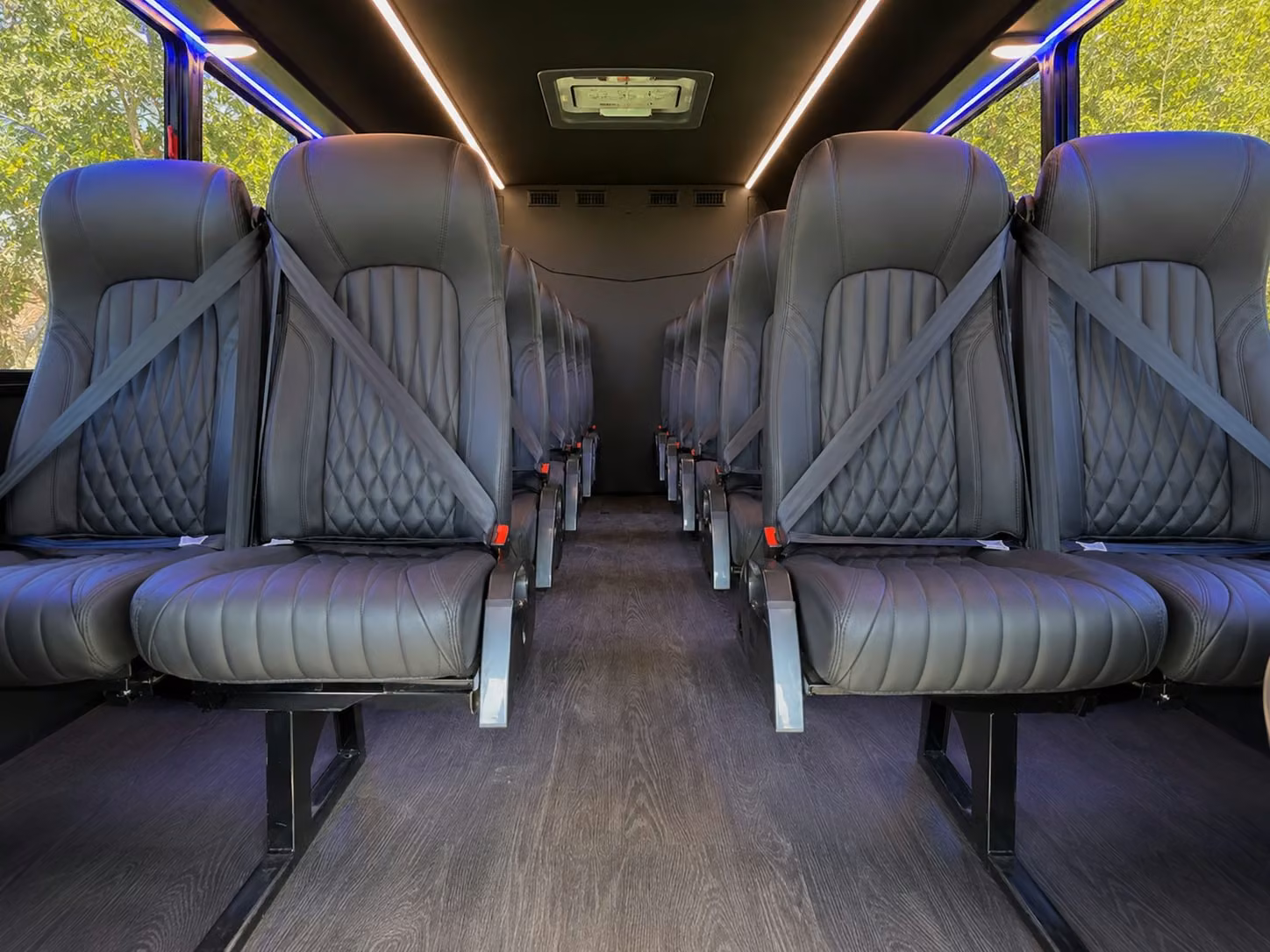 15 passenger minibus interior