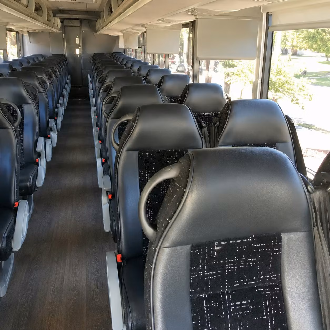 alameda charter bus rental interior